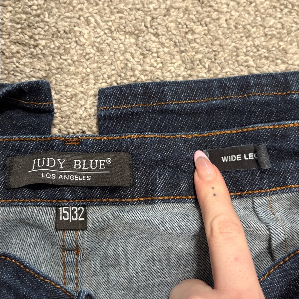 Judy Blue Dark Wide Leg Jeans - Picture 2 of 4